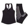 Women Yoga Set Sports Top Vest +Reflective Leggings