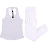 Women Yoga Set Sports Top Vest +Reflective Leggings